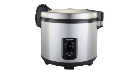 Calentar una olla grande, recipiente con arroz, comida, bebida y sopa, electrodomésticos de cocina para catering